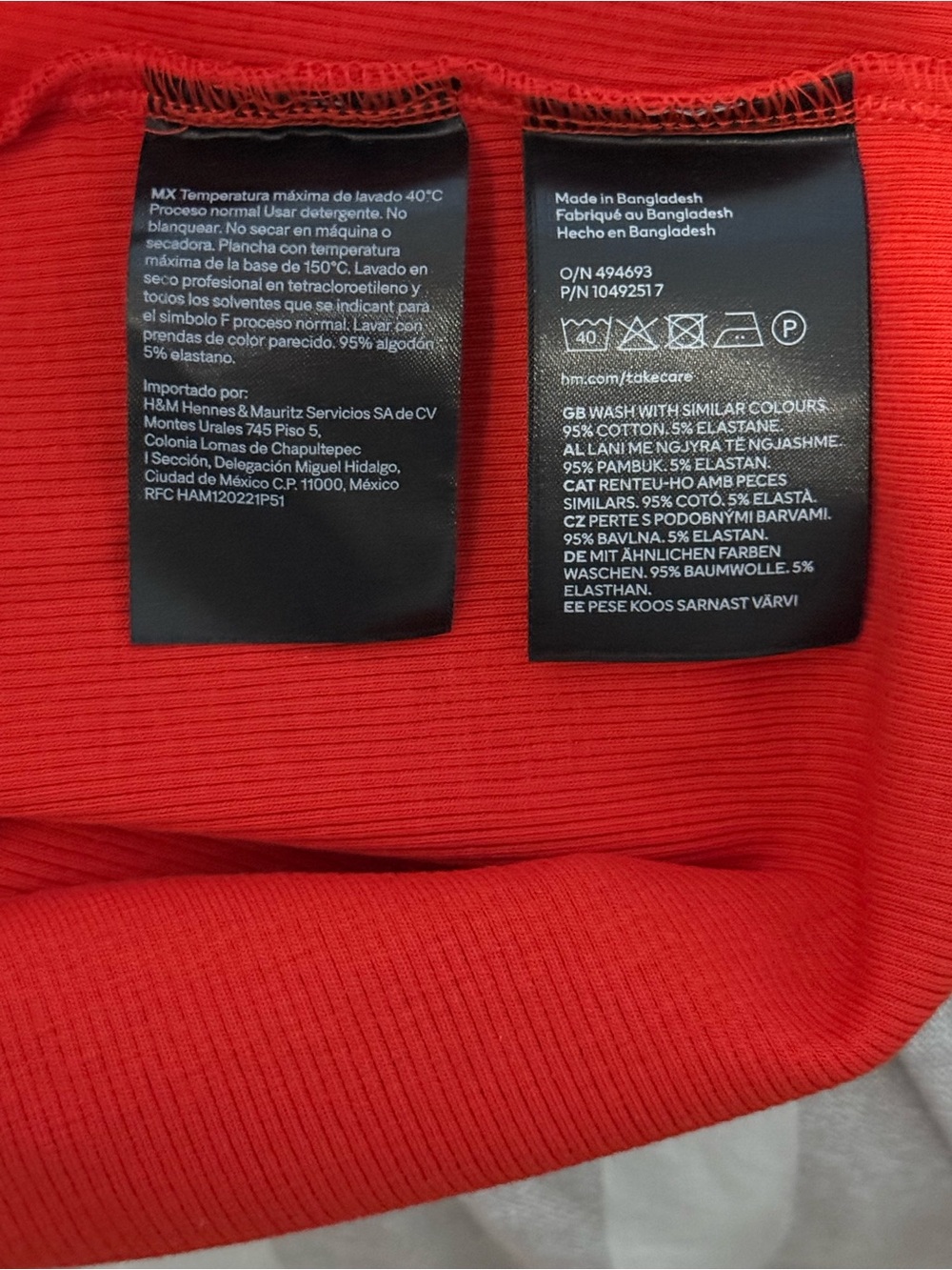 Red Ribbed Crop Tank Top - Picture 6 of 6